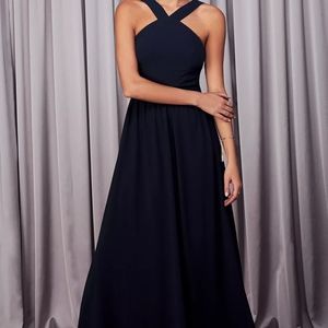 Navy blue  formal maxi dress.
